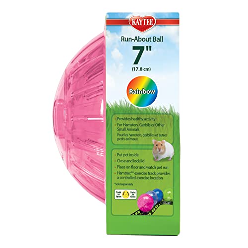 Kaytee 7" Assorted Color Run-About Exercise Ball For Pet Hamsters & Gerbils #TOP3