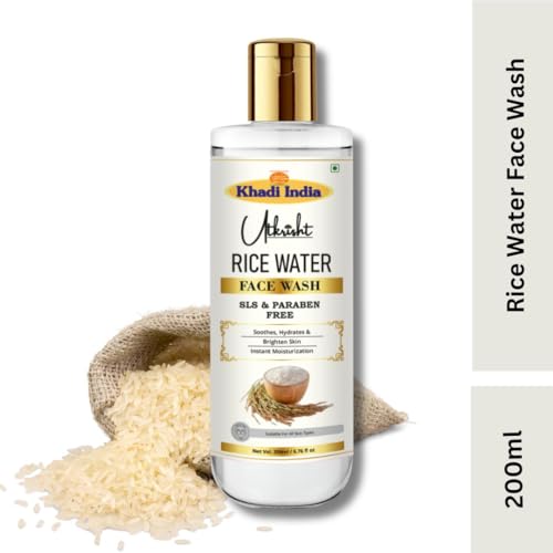 Image of Khadi Rice Water Face Wash 200ml | Herbal & Natural | For Hydrated & Even Skin Tone | Glowing & Brightened | SLS & Paraben Free | All Skin Types | Korean Skin Care for Men & Women