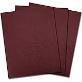 Binditek 50 Pack 16mil Leather Textured Polycovers - Binding Presentation Covers for Business Report