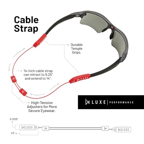 Image of Glasses Strap- Eyewear Retainer, Sunglasses Strap, Eyeglasses Strap, Adjustable Cable Straps, Glasses Holder