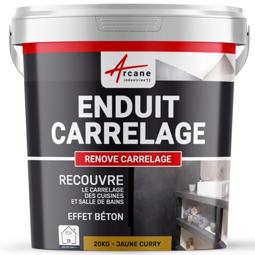 Fliesenputz für Wände und Böden für Badezimmer und Küche - RENOV FLIESEN Curry - 20 kg (13 m²)