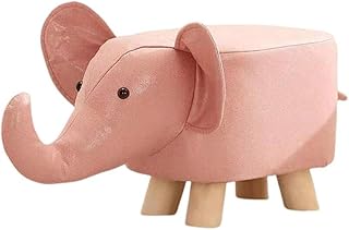 オットマン 木製 かわいい 足置き台 フットスツール 椅子 動物オットマン 動物スツール 動物椅子 洗える アニマルスツール 天然木足 耐荷重80kgオットマンカバー 玄関椅子 スツール ローチェア (A4)