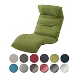 セルタン(cellutane) 座椅子 高反発 和楽の雲 下タイプ タスクグリーン 頭部脚部リクライニング 日本製 A193下R-583GRN