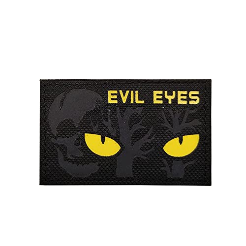 Preisvergleich Produktbild Infrarot-Aufnäher, reflektierend, Infrarot, böse Blicken, leuchtet im Dunkeln, taktisches Militär, glänzend, lustiges Armband (gelb)