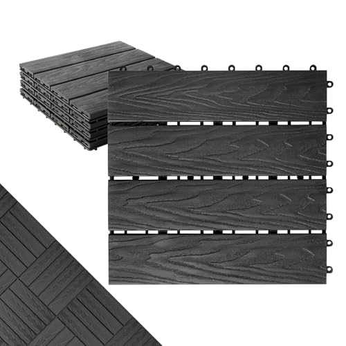 Polymer Composite Interlocking Deck Tiles Outdoor,12x12 Composite...