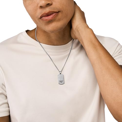 Image of Emporio Armani Stainless Steel Pendant or Chain Necklace for Men