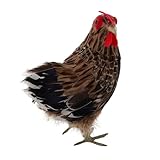 OFFIGAM Simulation De Poulet Poule Pondant des Œufs Statue De Jardin De Poule Faux Œufs D'Entraînement Statue De Jardin De Pâques Canard Pondant des Œufs Artificiel De Pâques