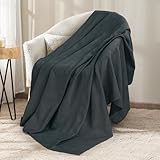 Utopia Bedding Smoke Gray 100% Cotton Blanket [Throw Size - 50x60 Inch] 350GSM Lightweight, Soft and Breathable Thermal Blanket for All Seasons