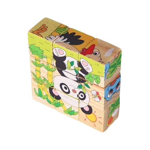 Wooden Cube Puzzle Toy, STEM Learning Blocks, Interactive Brain Teaser Game, Educational Puzzle Set for Kids Home Classroom Scho