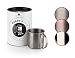 Buddy´s Bar - Taza de Mula de Moscú, 450 ml, Taza de Acero Inoxidable, Apta para Alimentos, Vaso de cóctel con Caja de Regalo, Acero Inoxidable Antiguo, 1 Unidad