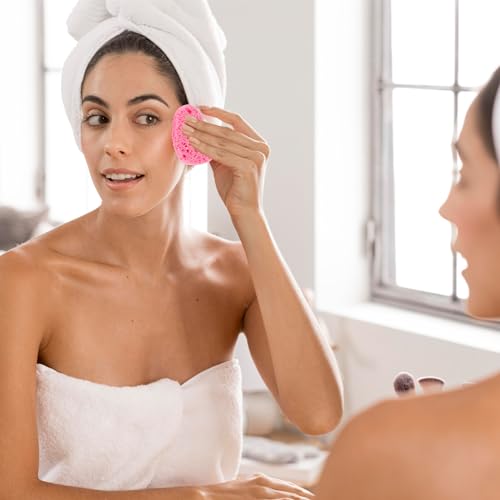 50 Stück Komprimierte Gesichtsschwämme,Weicher Zellulose Gesichtsschwamm,Abschminken Schwamm,Hohe Reinigungskraft,Natürlicher Gesichtswaschschwam für Peeling-Maske,Gesichtsreinigung (Herz)