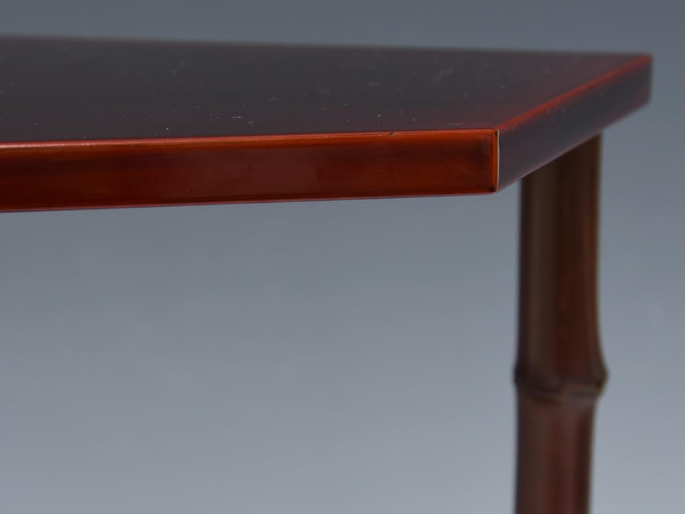 Amazon.co.jp: 輪島塗隅切棚角切棚溜塗煤竹柱高さ29.5㎝茶道具木