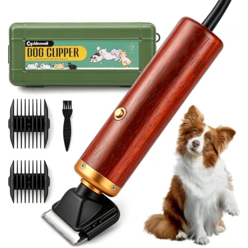 CGOLDENWALL Tondeuse Chien 55W, Bruit Bas, Cordon 3m, Chiens Chats