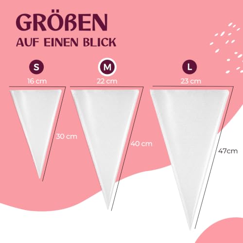 Profi Spritzbeutel 100 Stück - Einweg Spritzbeutel, 40 cm, extra reißfest – Ansicht 4