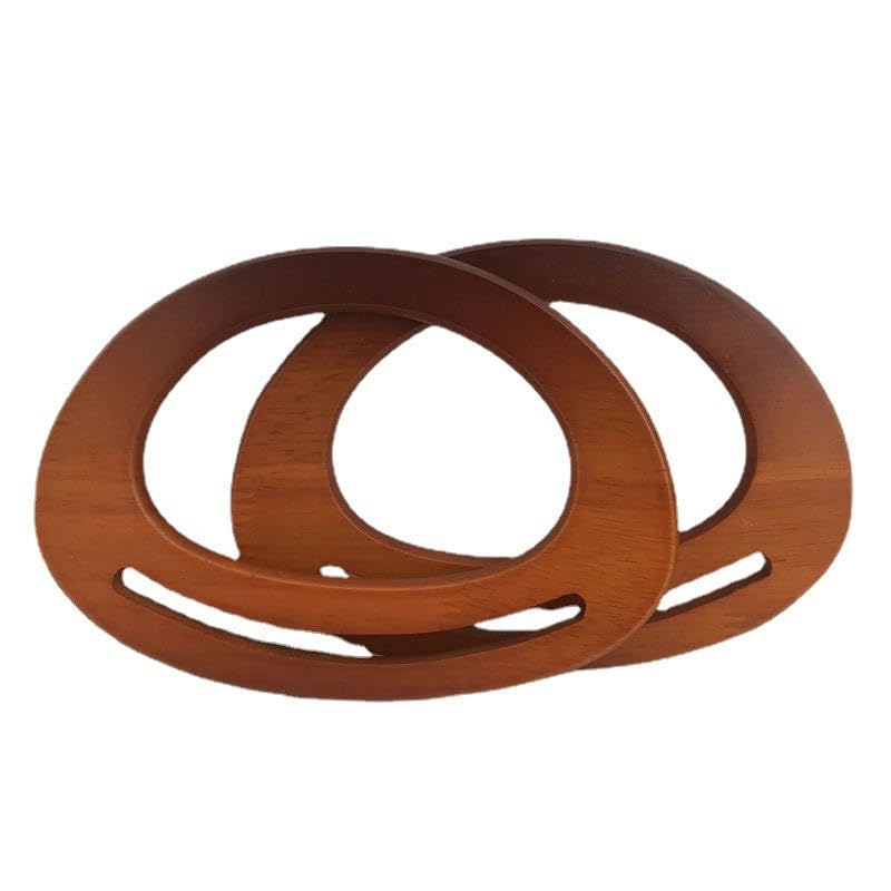 Poignées de sac en bois de 21cm pour personnaliser vos cabas de plage en macramé