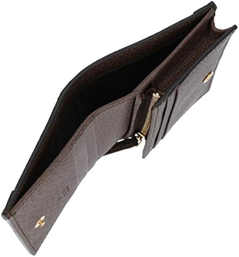【GUCCI】グッチ オフィディア 二つ折り財布 シェリーライン GGスプリーム×レザー ベージュ×ブラウン 523155/kt10782ik Ophidia グッチ 財布 二つ折り GGカードケースウォレット オフィディア