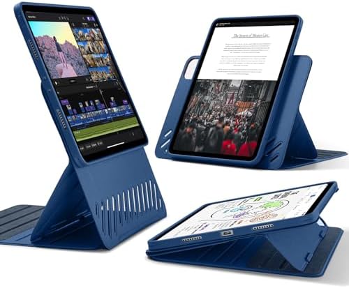ESR für iPad Pro 11 Hülle (2022/2021/2020/2018), Shift Serie, Blau | abnehmbare magnetische Abdeckung, Verstellbarer Hoch-/Querformatständer mit erhöhter Displayansicht, 9 Standwin
