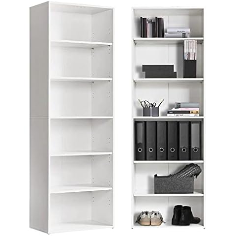 mokebo® Bücherregal weiß aus Holz 'Der Bücherwurm' Cover