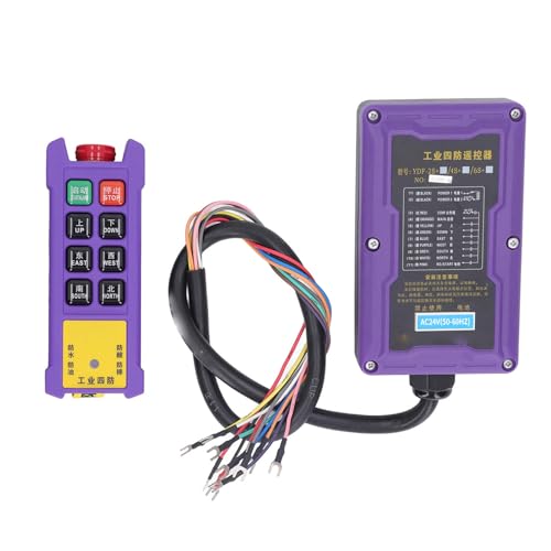 Interruptor de Botón de Grúa, Amplia Compatibilidad, Resistente Al Agua, 8 Botones, Control Remoto de Grúa, Respuesta Rápida, Señal Estable para Equipos (24V)