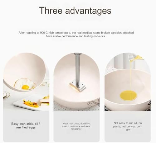Wok antiadherente Medical Stone 30cm con tapa miniatura 5