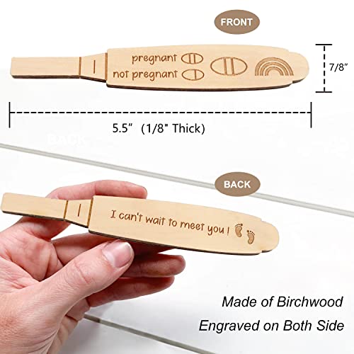 Surprise Pregnancy Announcements For Dad Grandparents Aunt Uncle - Wooden Positive Pregnancy Test & Keepsake Box - Baby Announcement Ideas Gift For Grandma Auntie Boyfriend #TOP1