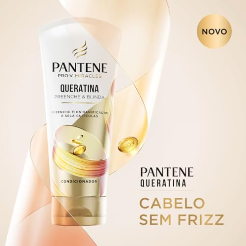Pantene Condicionador Queratina Preenche e Blinda para cabelo danificado 250 ml