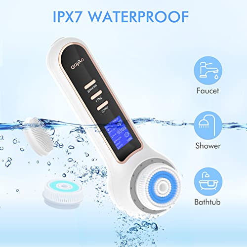 Gohyo Blackhead Remover, 3 In 1 Facial Cleansing Brush With Lcd Display And Timer，Rechargeable And Waterproof Face Scrubber For Exfoliating Deep Cleansing Incl. Pimple Popper Tool Kit (J03) #TOP2