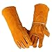 Produktbild Dbtxwd Schweißhandschuhe für Wig- / Mig-Schweißer/Kamin/Grill/Garten/Grillen/Herd, hitzebeständiges und verschleißfestes, gefüttertes Leder,4pairs,40cm