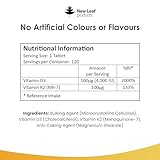 Vitamin D3 K2 - Vitamin D3 4000iu & Vitamin K2 100ug (MK7) 1 Year Supply, Supports Immunity, Calcium Absorption and Bone Health, Non-GMO, UK Made by New Leaf 365 Micro Small Vegetarian Tablets, - Image 7