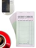 WeiLife. [10 Books] 2 Part Guest Check Pads Green & White with Carbon Paper Guest Check Pad, for...