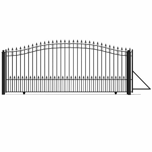 ALEKO 16x6 feet St. Louis Single Sliding Driveway Gate, Anti-Rust