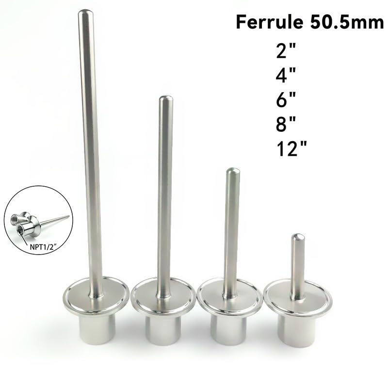 1 puits thermométrique à trois pinces 304SS 1,5" TC x 1/2" NPT for capteur de température(8inch L203.2mm)