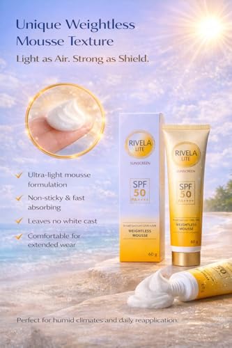 Image of Lite Sunscreen SPF 50 PA+++ | Weightless mousse texture | Tinted Matte Finish | Broad Spectrum UVA & UVB Protection | Lightweight, Non-Greasy | Suitable for Oily & Acne-Prone Skin | 60g