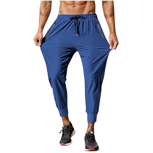 Men's Lightweight Hiking Pants Quick Dry Breathable Running Pants Zipper Pockets Athletic Active Joggers Sweatpants2