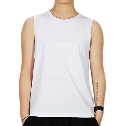 BaronHong Women Lesbian Tomboy Cotton Colorful Tank Top Vest Chest Binder Stronger Bandage(White,XXXL) BaronHong Women Lesbian Tomboy Cotton Colorful Tank Top Vest Chest Binder Stronger Bandage(White,XXXL)
