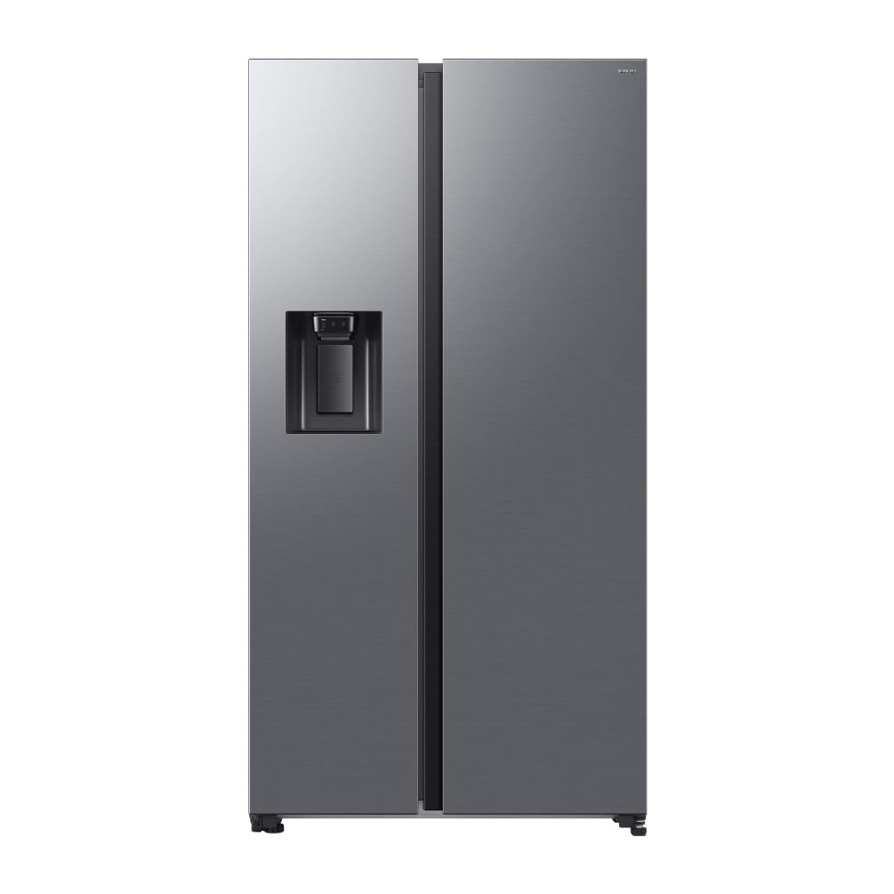 Samsung Frigorifero Side by Side Air Space AI RS70F64KET/EF con Dispenser Acqua/Ghiaccio, Wifi con AI Energy Mode, SpaceMax, All-Around Cooling, 635 L, LxAxP: 91,2 x 178,4 x 72,6 cm, Inox
