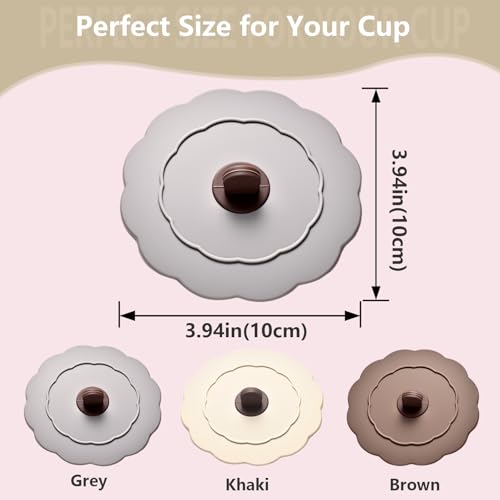 Silicone Cup Covers ， Multicolored Silicone Lids for Mugs, Cups, Tea Pots,Mug Covers，Hot Cup Lids for Coffee & Tea,3 Pack by Keweilian - Image 2