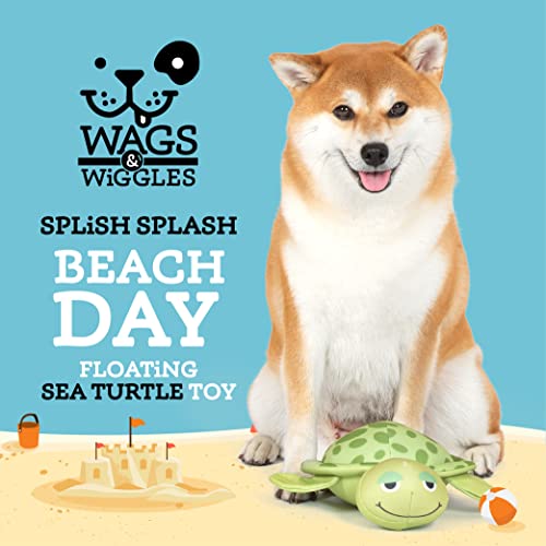 Wags & Wiggles: 9" Sea Turtle | A Floatable Dog Toy Cute Sea Turtle For Pool Or Lake | Fun Summer Pool Toy For Dogs That Floats | Floating Water Toy Sea Turtle Squeaky Toy For Dogs #TOP1