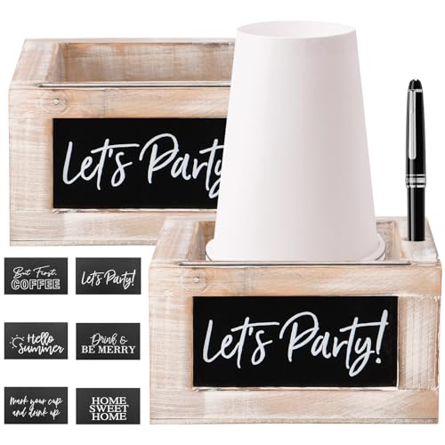 SYKUIHSG 2 Pcs Cup Holder with Marker Slot, Disposable Cup