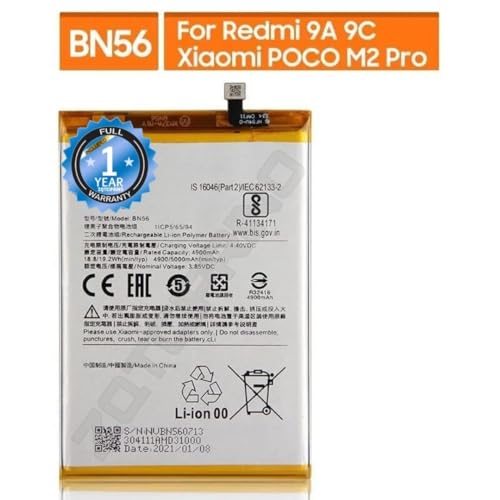 Image of Original BN56 Battery for Redmi 9A / 9C /Poco M2 PRO Battery with 1 Year Warranty*** (B245)
