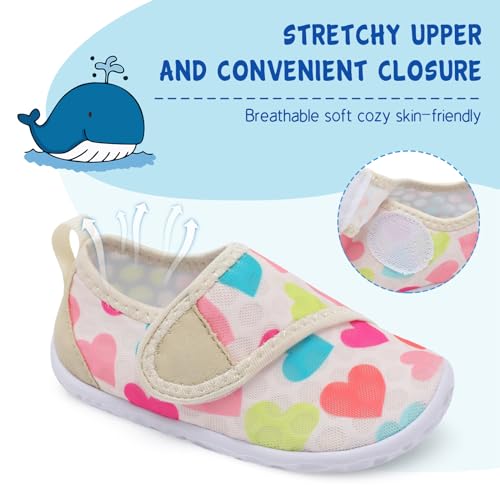 Image of LeIsfIt Toddler Water Shoes Boys Girls Barefoot Aqua Socks Kids Breathable Quick-Dry Swim Shoes for Beach Pool Surf