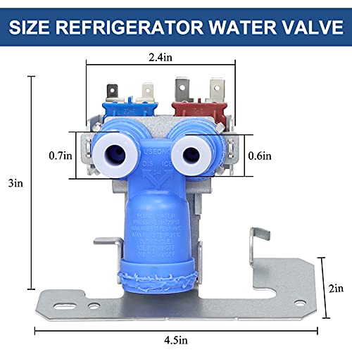 Wr57X10032 Wr57X33326 Refrigerator Water Inlet Valve Wr57X10032 Dual Solenoid Valve Compatible With Ge Refrigerator Replace Wr57X33326 Wr57X10040 Wr57X10064 #TOP4
