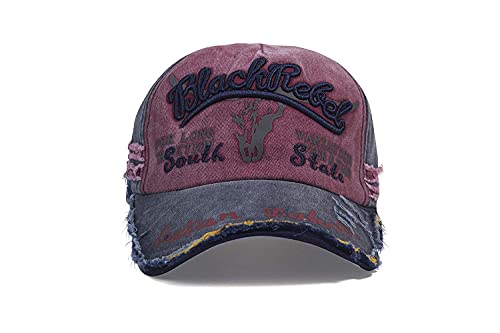 Image of Adjustable Soft Cotton Denim Cap for Men Women Baseball Vintage Washed Distressed Hats Adjustable Stylish Cap Regular Fitted