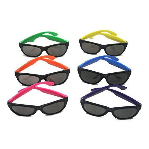 Fun Express Child Neon Sunglasses, 6 assorted colors, Sold as package of 12.