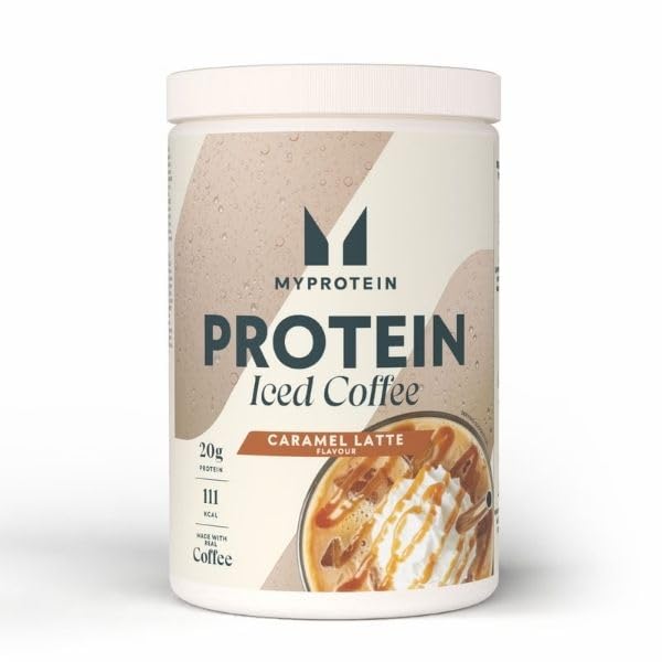 Myprotein Café Helado Proteico Iced Caramel Latte, 20 Raciones | 20 g de proteína por porción, solo 111 kcal, elaborado con café auténtico y cafeína de origen natural