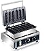 Commercial Corn Dog Waffle Maker,1600W Lolly Stick Waffle Maker,6 Slice Non-Stick,Stainless Steel Corn Hot Dog Waffle Iron with Temp and Time Control, for Restaurant Bakery Snack Bar Family.