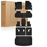 3W Floor Mats & Seat Back Mats & Cargo Liner for Chevrolet Chevy Traverse & GMC Acadia 2024-2026 (Only 7 Seats) & Buick Enclave 2025-2026, All Weather TPE Custom Fit Full Set Floor Liners