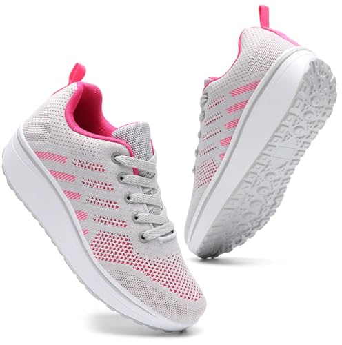 For Gym Travel Work Gray/hot Pink Us Size 7.5