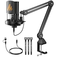 STUDIO SOUND QUALITY: The MAONO PM450 series microphones are the first choice in MAONO's renowned podcast microphone range. Designed to be compact and efficient, suitable for studios of any size. With tailor-made professional chips, powerful DSP func...