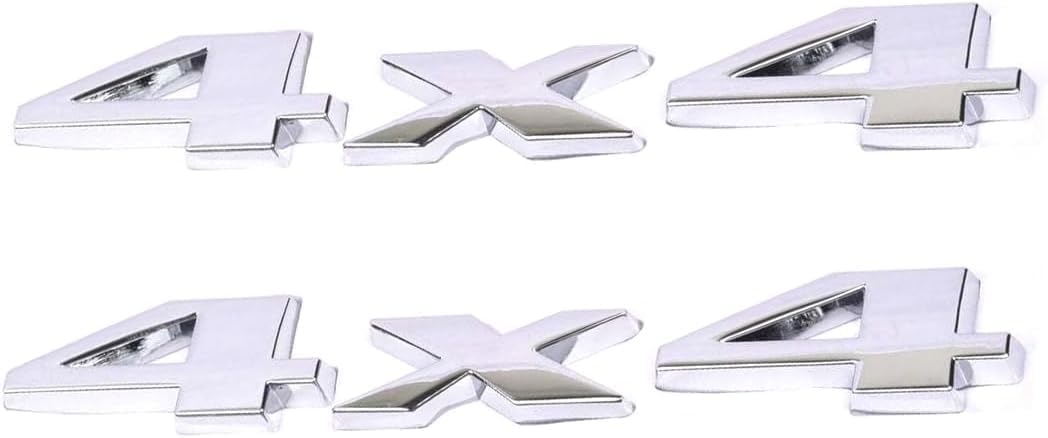 2pcs Auto Tuning 4x4 Logo 3D Decal Emblem Logo Sticker Nameplate Badge Replacement for Limited (Matte)